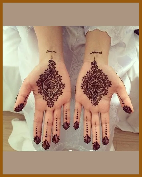Mandala And Chain Mix In Minimal Front Hand Mehndi Design